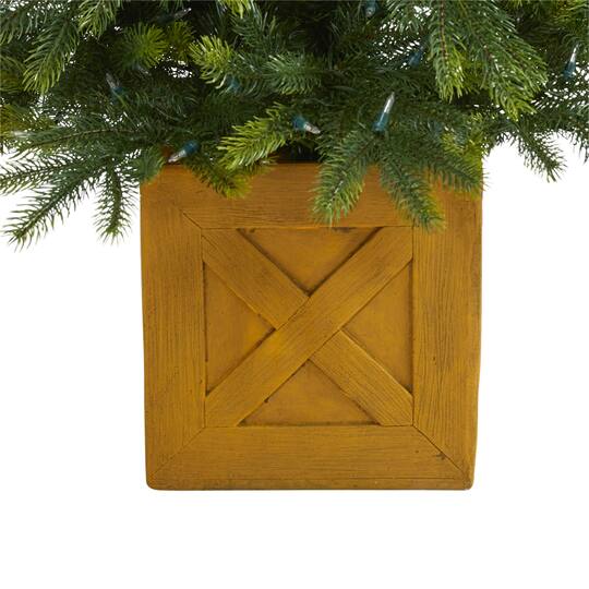 6ft. Pre-Lit Manchester Fir Artificial Christmas Tree, Clear LED Lights